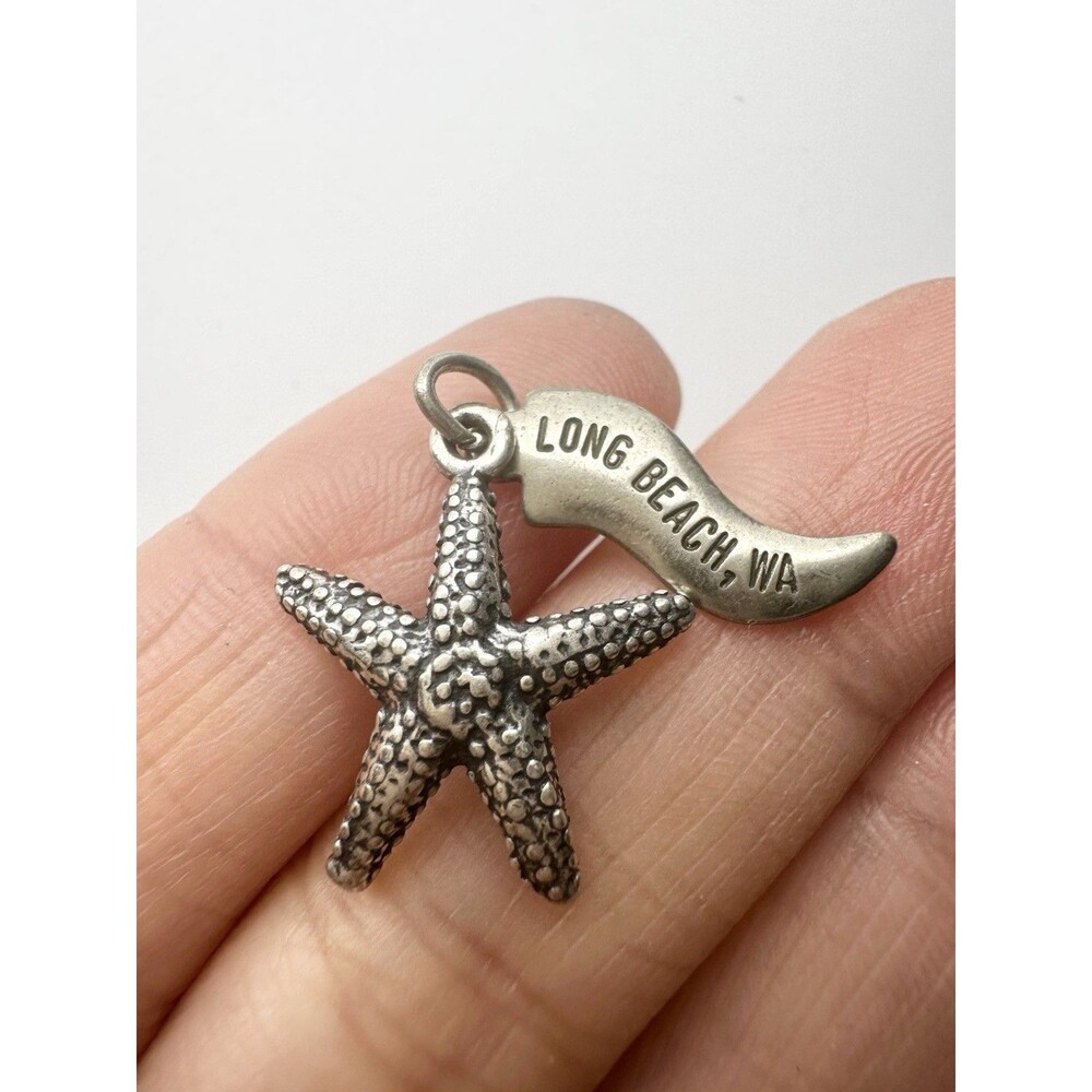 Vintage Sterling Silver Long Beach Starfish Charm